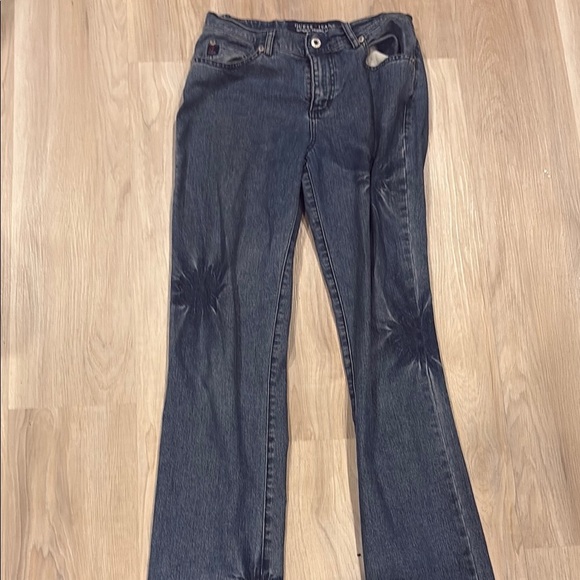 Guess by Marciano Blue Flare Wide Leg Jeans - Picture 1 of 9